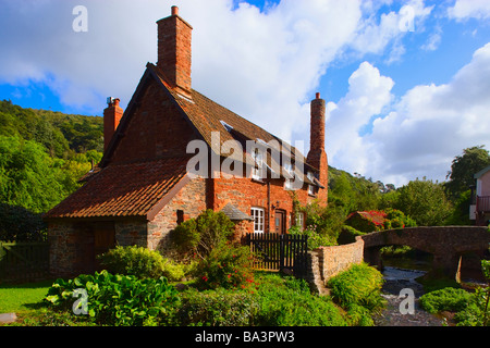 Lastesel Brücke Allerford Somerset England Stockfoto