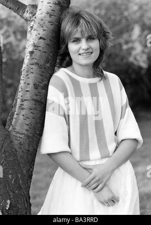 Achtziger Jahre, Menschen, jungen näher, Portraet, Birgit Stockfoto