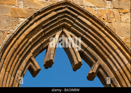 Detail des Mauerwerks auf Premonstratensian Abbey St. Johannes des Täufers an Egglestone Barnard Castle Co Durham Stockfoto