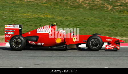 Kimi RAEIKKOENEN in den Ferrari F60 während Formel1 Tests Sitzungen im März 2009 Stockfoto