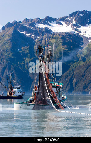 Kommerziellen Fischerboot * Malamute Kind * aktivt für Silberlachs Port Valdez Prince William Sound, Alaska Stockfoto