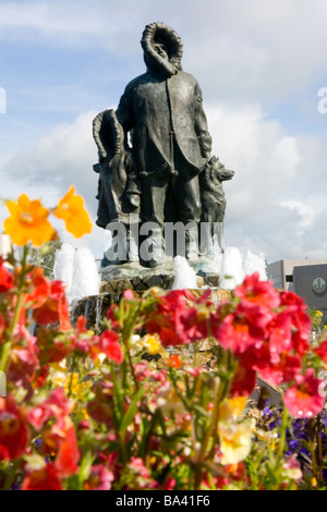 Statue zum Gedenken an die erste unbekannte Familie goldene Herz Park Fairbanks Alaska Interior Sommer Stockfoto