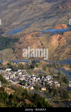 Chinesischen Provinz Yunnan Yuanyang Duoyishu Stockfoto