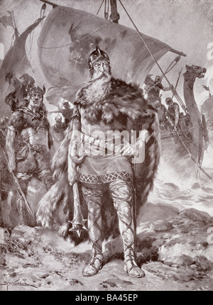 König Rorik oder Hrørek.  Jütländischen Viking regierte über verschiedenen Teilen Frieslands zwischen 841 und 873 Stockfoto