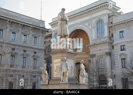 Denkmal von Leonardo da Vinci, Mailand, Italien Stockfoto