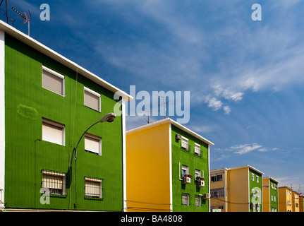 Arbeiterklasse Gehäuse, Pio XII Viertel, Sevilla, Spanien Stockfoto