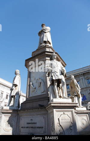 Denkmal von Leonardo da Vinci, Mailand, Italien Stockfoto