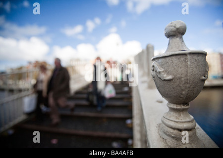 Ha detail Penny Bridge Half Penny Bridge Dublin Irland Stockfoto