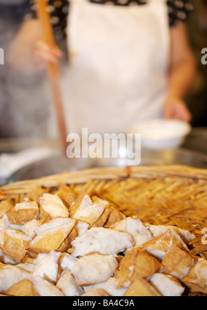 Ölige Tofu am stall Stockfoto