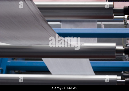 Produktionsanlagen Führung-Zylinder detail Industrie-Industrie Wissenschaft Produktion Produktion-Installationsprozess Stockfoto