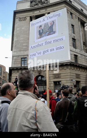 G20-Proteste London - 1. April 2009 Stockfoto