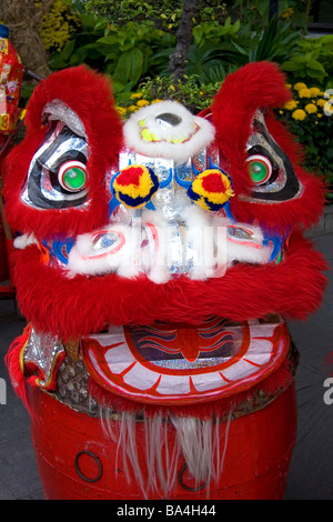 Vietnamesische Drachentanz während Tet Lunar New Year Feierlichkeiten in Ho-Chi-Minh-Stadt-Vietnam Stockfoto