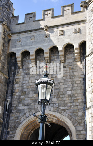 König Henry VIII Tor, Schlossberg, Windsor, Berkshire, England, Vereinigtes Königreich Stockfoto