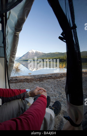 Campingplatz am See Wenatchee - Staatspark Lake Wenatchee, Washington Stockfoto