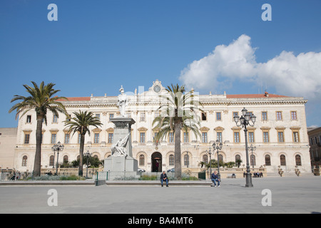 Piazza Italia, Sassari, Sardinien, Italien Stockfoto