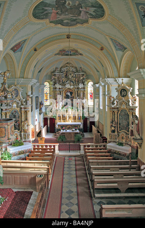 Innenraum der Wallfahrt Madonna di Senales Unser Frau in Schnals Im Schnalstal Val Schnalstaler Vinschgau Val Venosta Trentino Ita Stockfoto