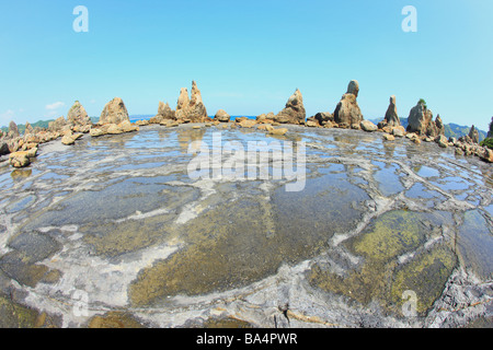 Seltsam geformte Felsen in Wakayama Präfektur, Japan Stockfoto