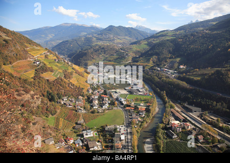 Eisacktal Tal in der Nähe von Klausen Eisacktal in der Nähe von Chiusa Trentino Italien Stockfoto