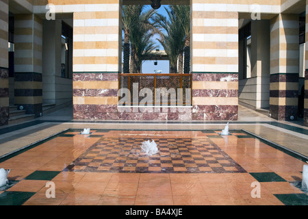 Brunnen am See Café, al-Azhar-Park, Kairo, Ägypten Stockfoto