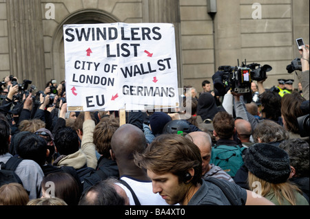 G20-Proteste London - 1. April 2009 Stockfoto