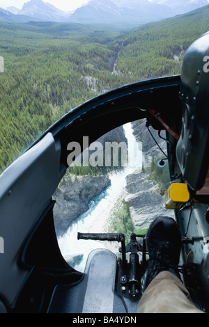 Hubschrauber in Kanadische Rockies Stockfoto