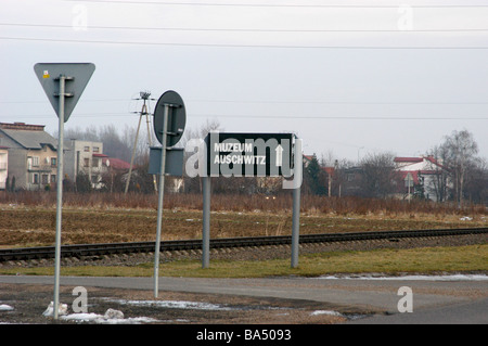 Auschwitz war ein Vernichtungslager deisnged und von den Nazis gebaut, um die endgültige Lösung, war die Vernichtung der Juden zu implementieren. Stockfoto