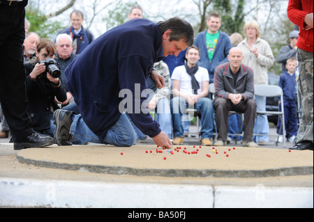 Die Welt Murmeln Meisterschaften in Tinsley Green Crawley, Großbritannien. Bild von Jim Holden. Stockfoto