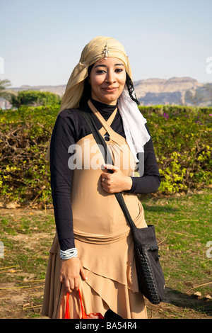 verschleierte ägyptischen Mädchen an der al-Azhar-Park, Kairo, Ägypten Stockfoto