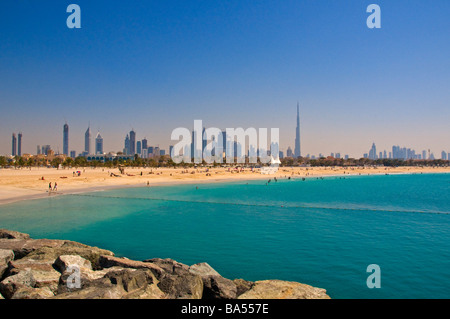 Blick auf Dubai Jumeirah Strand Stockfoto
