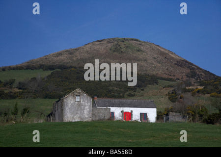 alten historischen Bauernhaus unter Sugarloaf Hügel in Sturgan Brae in South Armagh Grafschaft Armagh Nordirland Vereinigtes Königreich Stockfoto