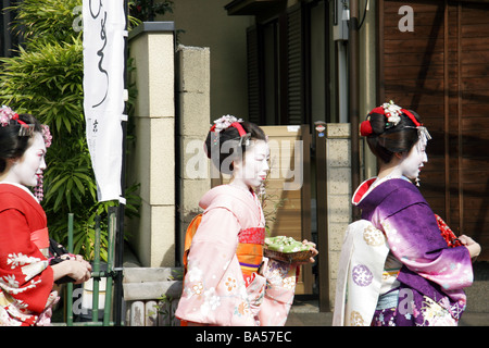 Die Straßen von Arashiyama Kyoto Japan Geisha Stockfoto