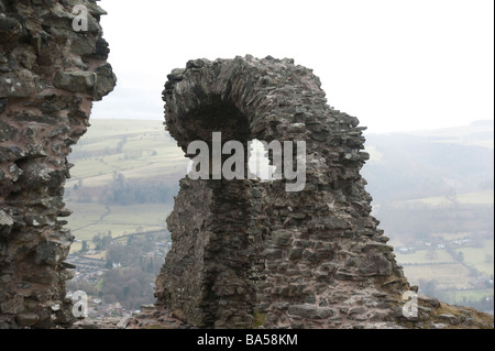 Wales - Burg Dinas Bran Stockfoto