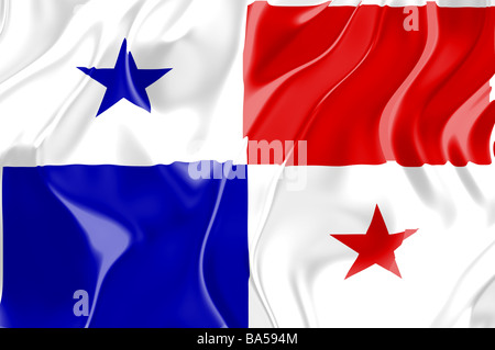 Flagge von Panama national Land Symbol Abbildung Stockfoto