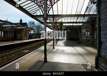 Bahnhof in Grange-über-Sande, Furness, Cumbria, England UK Stockfoto