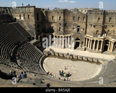 Römisches Theater in Bosra Syrien Teatro Romano de Bosra SIRIA Stockfoto