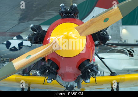 Propeller auf einmotorigen Propellermaschine Stockfoto