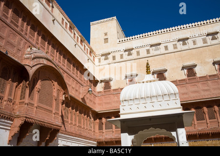 Junagarh Fort, Bikaner, Karan Mahal, Rajasthan, Indien Stockfoto