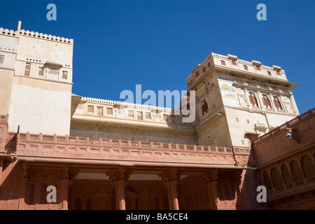 Junagarh Fort, Bikaner, Karan Mahal, Rajasthan, Indien Stockfoto