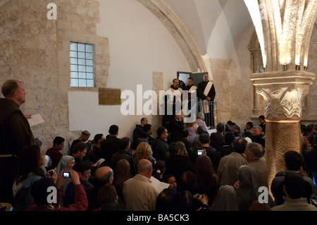 Israel Jerusalem alte Stadt Mount Zion Coenaculum Website von dem letzten Abendmahl Osterfest Stockfoto