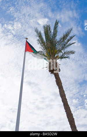 Die arabischen Flagge in Aqaba, Jordanien Stockfoto