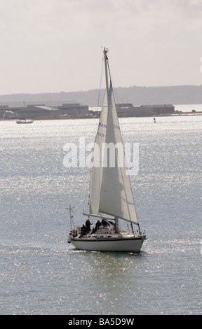 Calshot Freizeitzentrum und Yacht Segeln am Southampton Water südlichen England UK Stockfoto