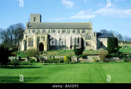 Cley als nächstes die Sea Norfolk St. Margarets Margaret Pfarrkirche mittelalterliche englischen Architektur East Anglia Anglian Kirche England Stockfoto