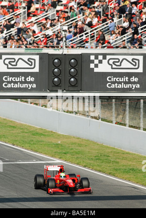 Felipe MASSA im Ferrari F60 Rennwagen während der Formel1 Tests Sitzungen im März 2009 Stockfoto