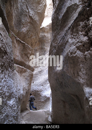 Riss der St Taqla oder Thekla in Maalula oder Maaloula Syrien Grieta de Santa Tecla de Malula SIRIA Stockfoto