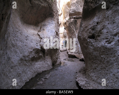 Riss der St Taqla oder Thekla in Maalula oder Maaloula Syrien Grieta de Santa Tecla de Malula SIRIA Stockfoto