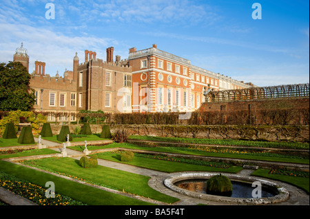 Teich Garten, Hampton Court Palace Stockfoto