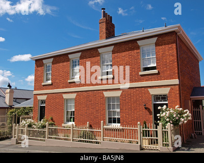 Paar, halb-freistehende gemauerte Häuser, in Hobart Tasmanien Australien Stockfoto