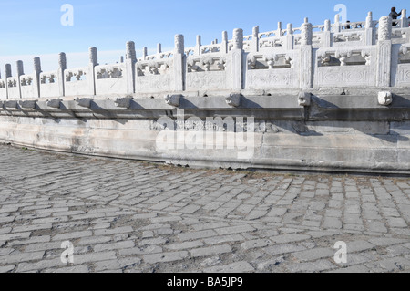 Der Runde Altar (Yuan Qiu Yuanqiu) in The Temple of Heaven (oder Altar des Himmels), einer der beliebtesten Touristenattraktionen in Beijing Stockfoto