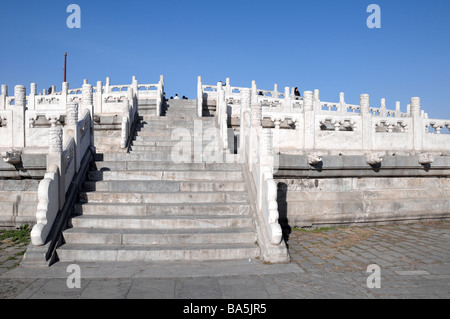 Der Runde Altar (Yuan Qiu Yuanqiu) in The Temple of Heaven (oder Altar des Himmels), einer der beliebtesten Touristenattraktionen in Beijing Stockfoto