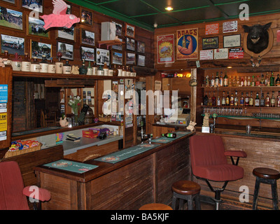 Innenraum der Pub im Fahrerlager St. Columba falls Hotel Tasmanien Australien Stockfoto